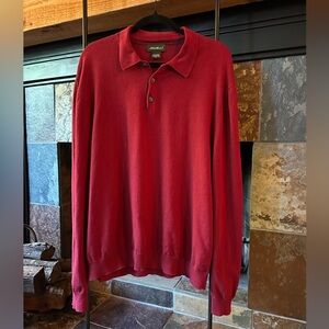 Eddie Bauer Men's Ruby Red XL Long-Sleeve Polo